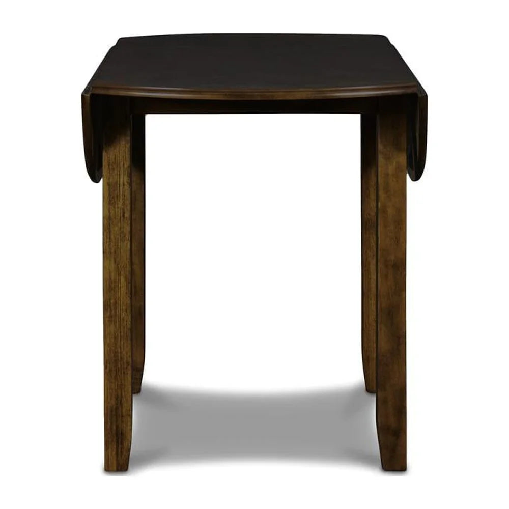 Solid Wood Drop Leaf Dining Table with 2 Chairs in Brown V26817