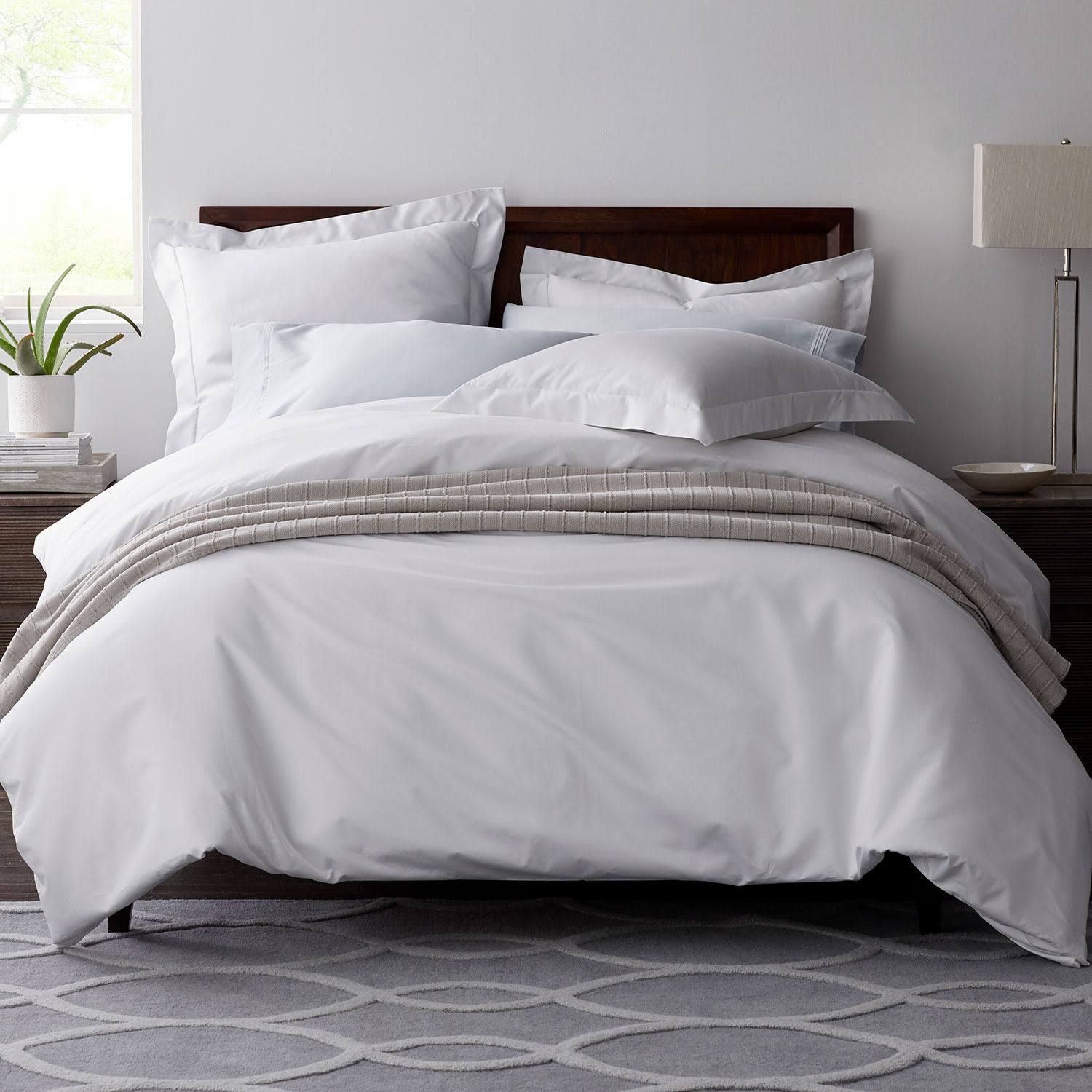 Ivory King Cotton Sateen Duvet Cover B42462