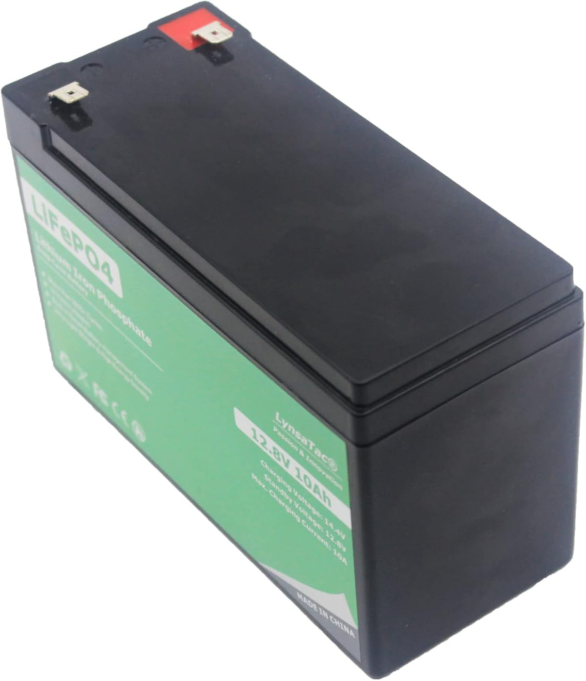 12V 10Ah LiFePO4 Battery, Rechargeable Lithium Iron Phosphate Battery, Pack of 2 N752512