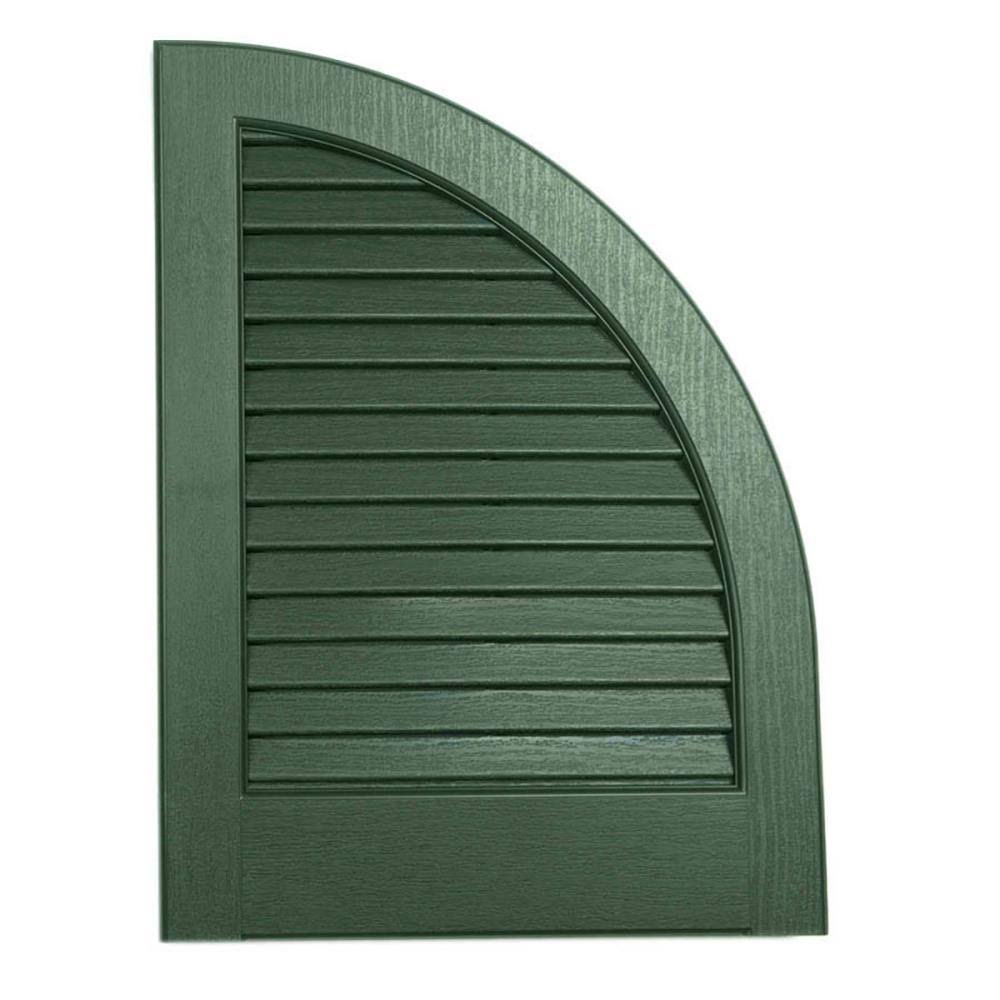 2-Pack 14.5-in W x 17-in H Green Louvered Vinyl Exterior Shutters Z832