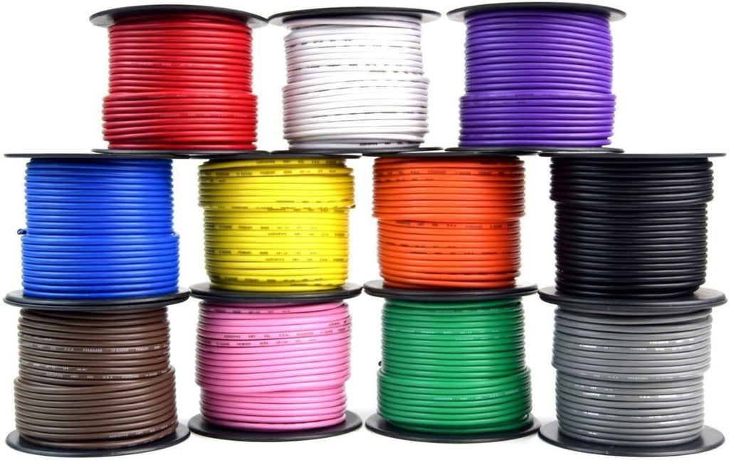 14 Gauge 11 Rolls 100 Feet Primary Power Ground Wire Remote Cable M35012