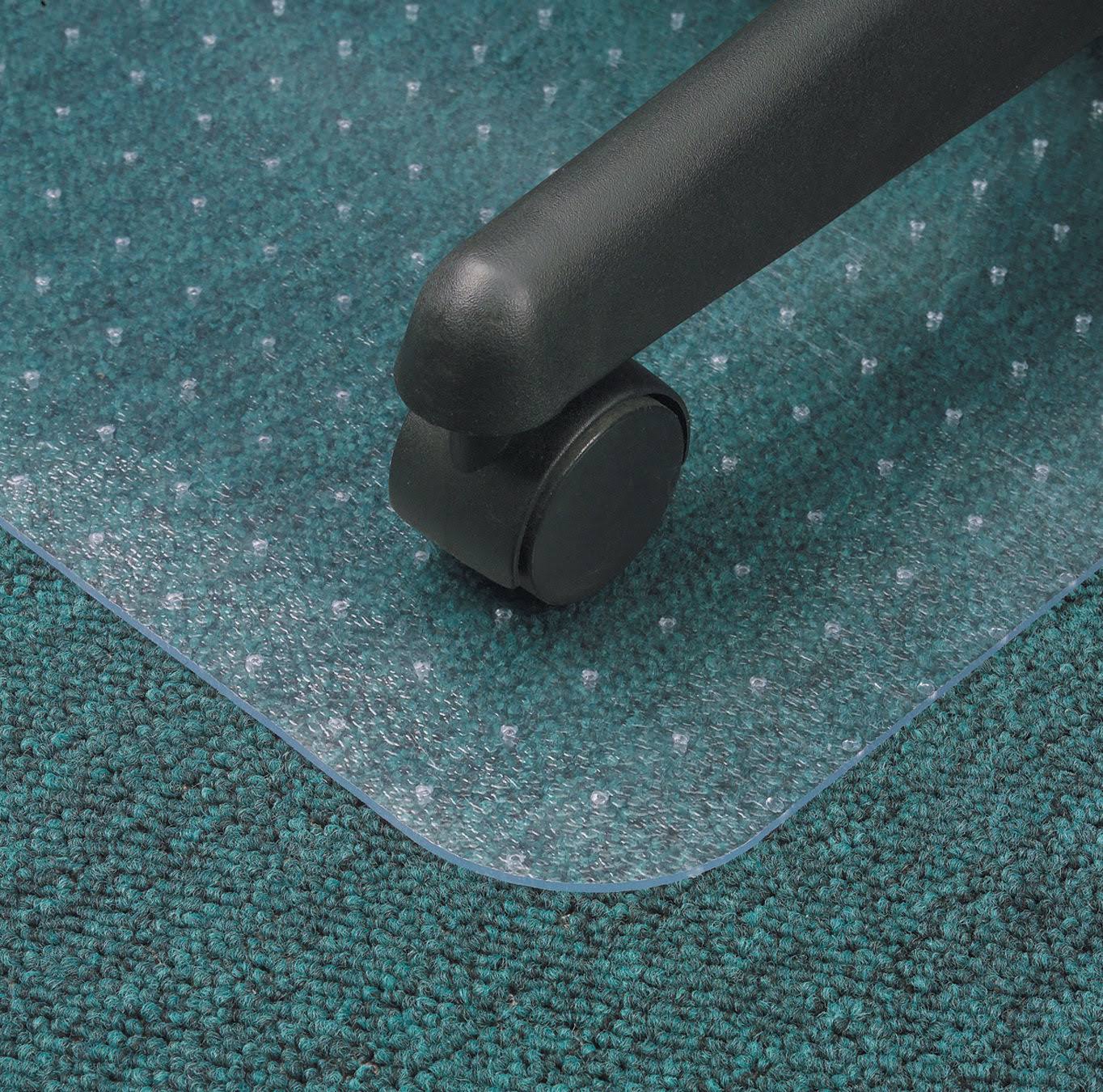 Clear Rectangle Chair Mat for Low Pile Carpet L372