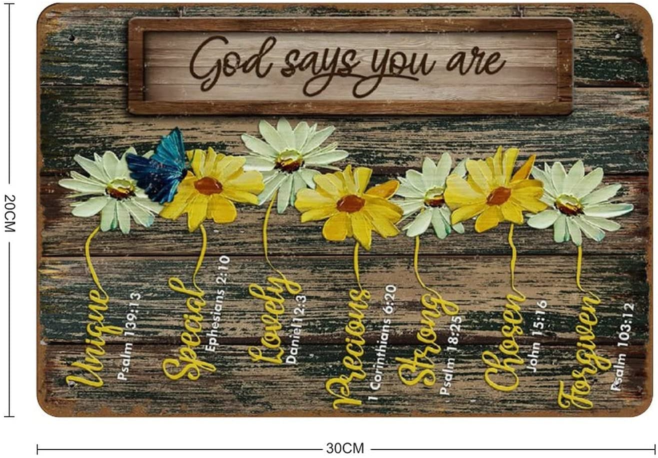 Vintage Daisy Flower Metal Tin Sign 8"x12" M357908