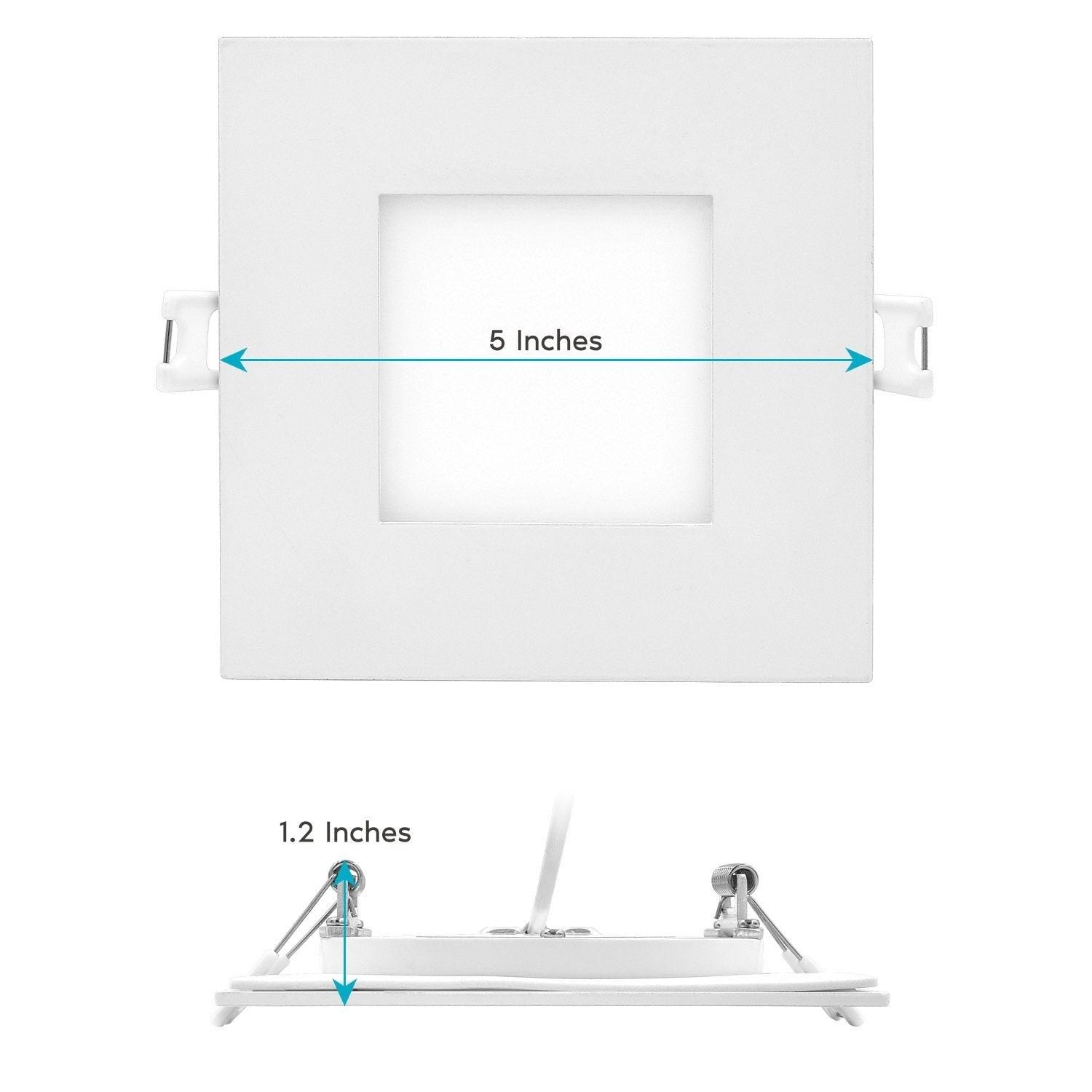 4 in. Ultra Thin Square Canless Dimmable Integrated LED Recessed Light Kit (4-Pack) E711