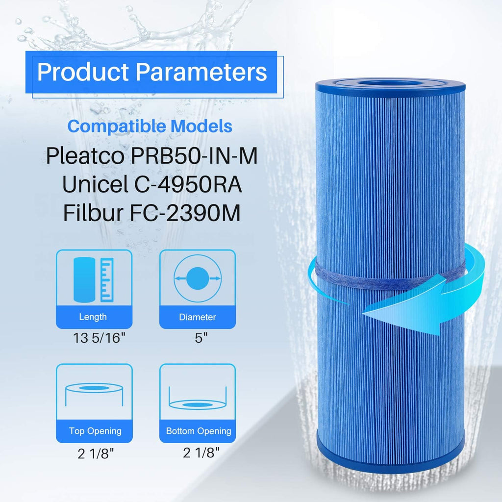 2 Pack 5X13 Hot Tub Filter Z1149