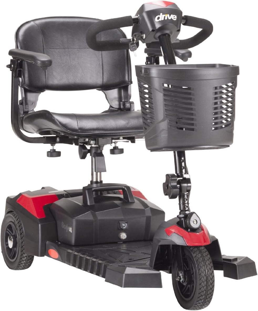Red/Blue 3-Wheel Compact Travel Scooter F8502