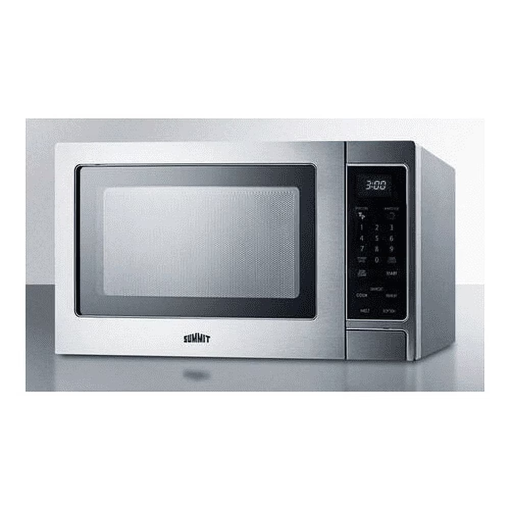 19 inch Compact Microwave With 900 Watts; Digital Touchpad; Brushed Stainless Steel Cabinet; Glass Turntable E262998
