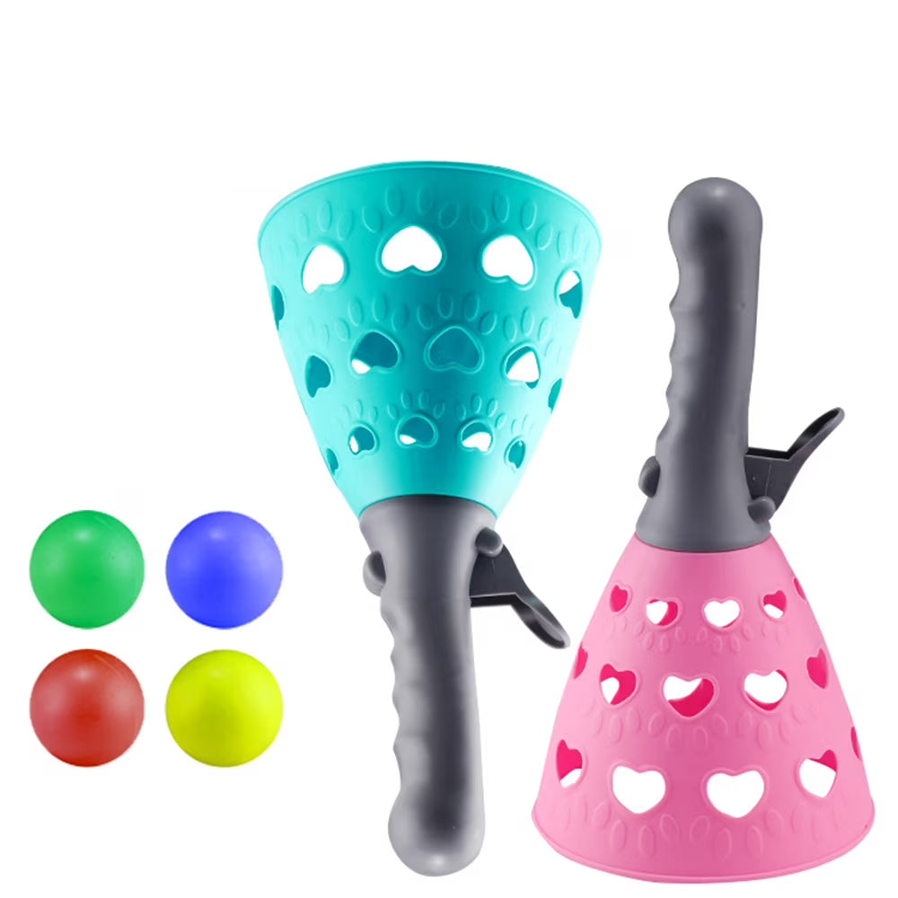 Catch Ball Games with 2 Launcher Baskets and 4 Balls Outdoor Indoor Sport Toys T182