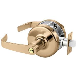 Bright Bronze Cylindrical Lock L6281