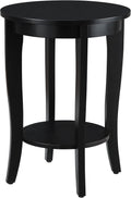 White Round End Table Y9442