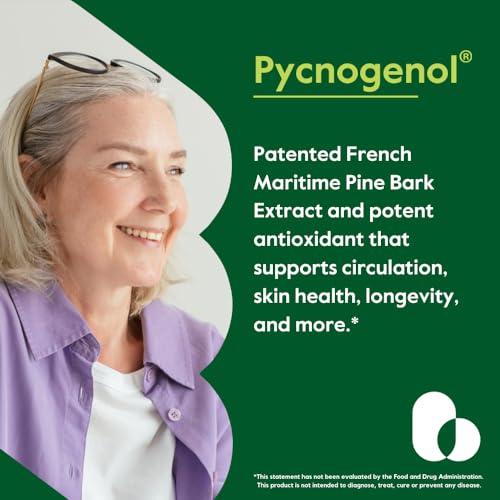 Pycnogenol 100mg 60 Capsules French Maritime Pine Bark Extract T41626