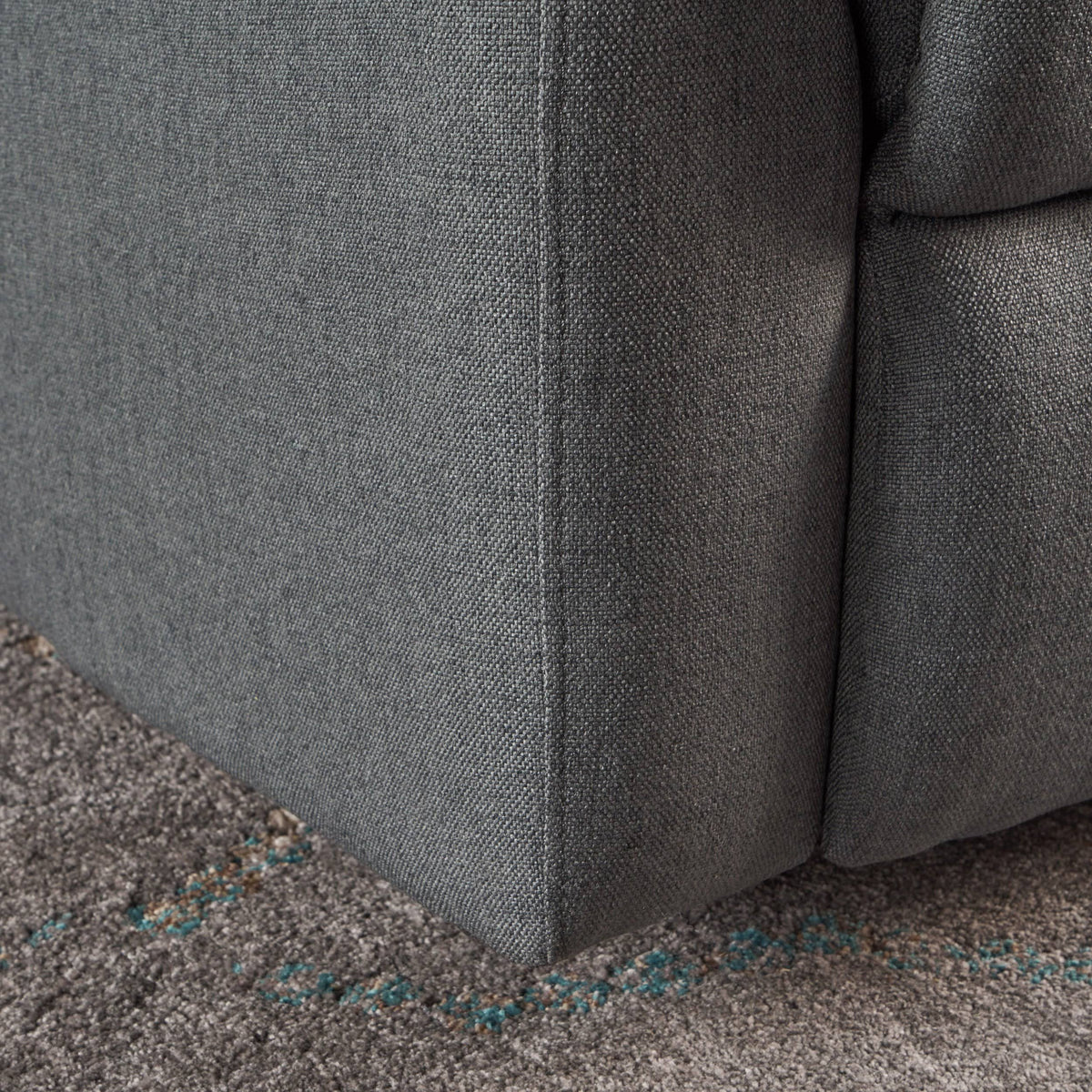 Charcoal Tufted Fabric Swivel Gliding Recliner Chair W6609