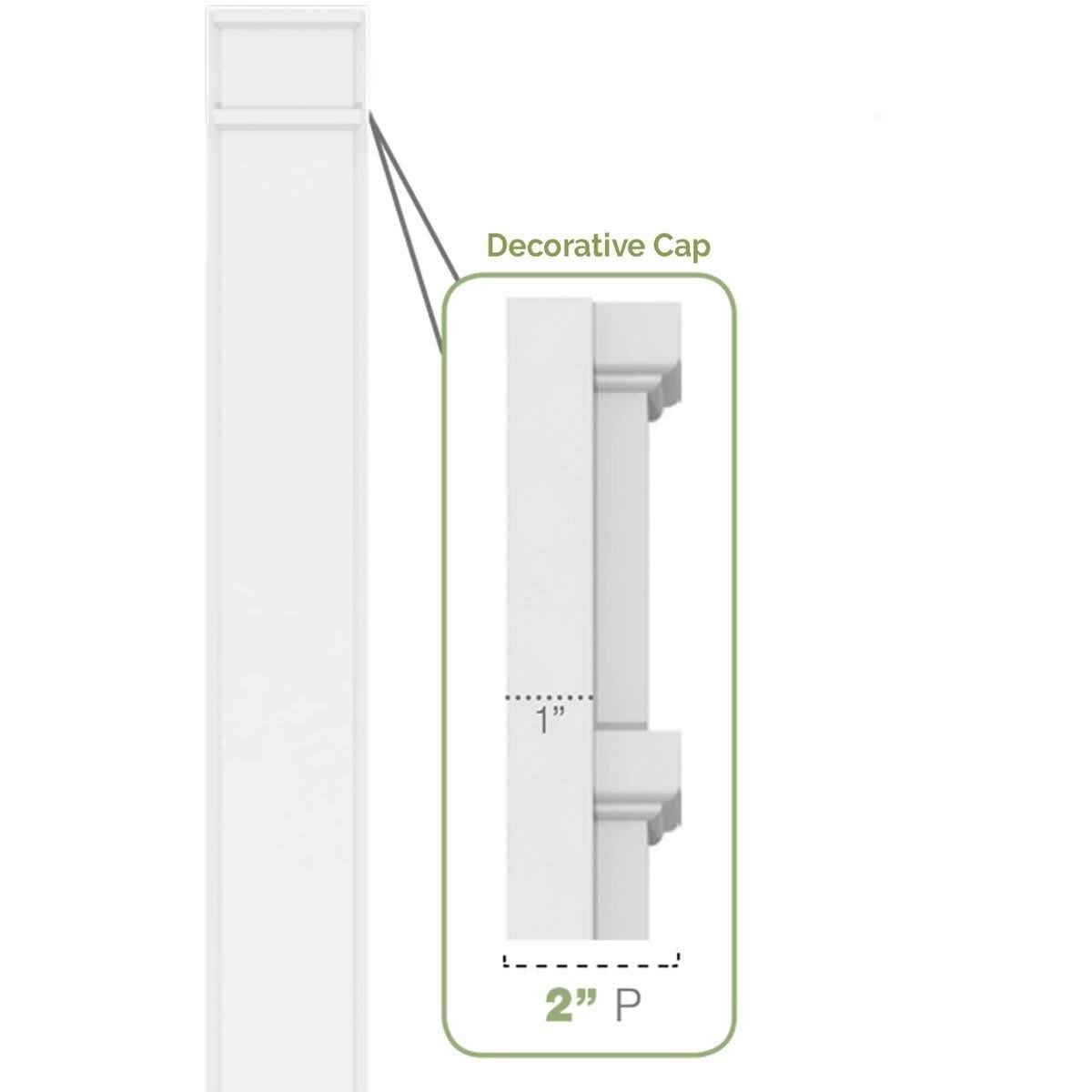 Raised Panel PVC Pilaster with Capital and Base (Pair) Y2312