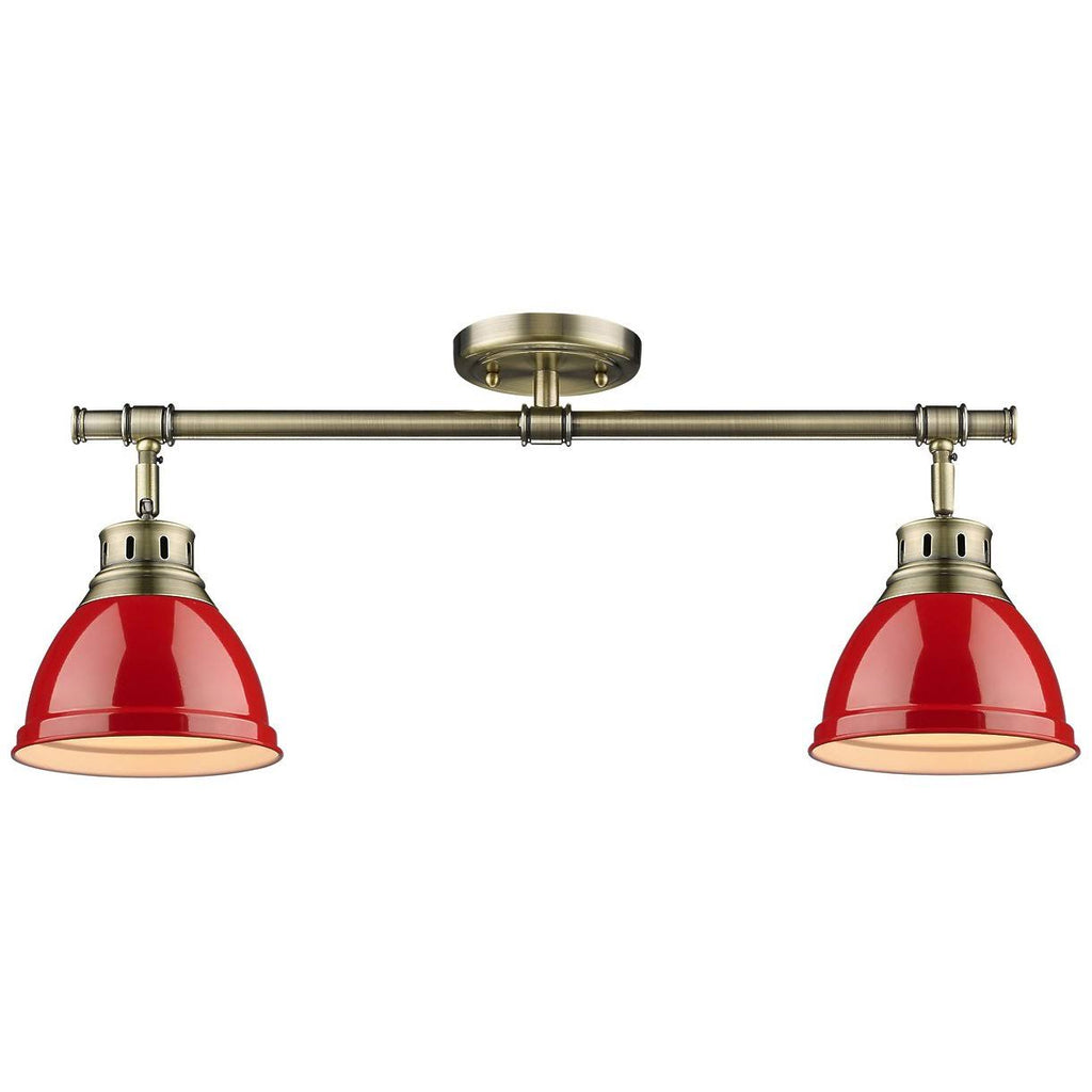 Red Semi Flush Track Light B737301