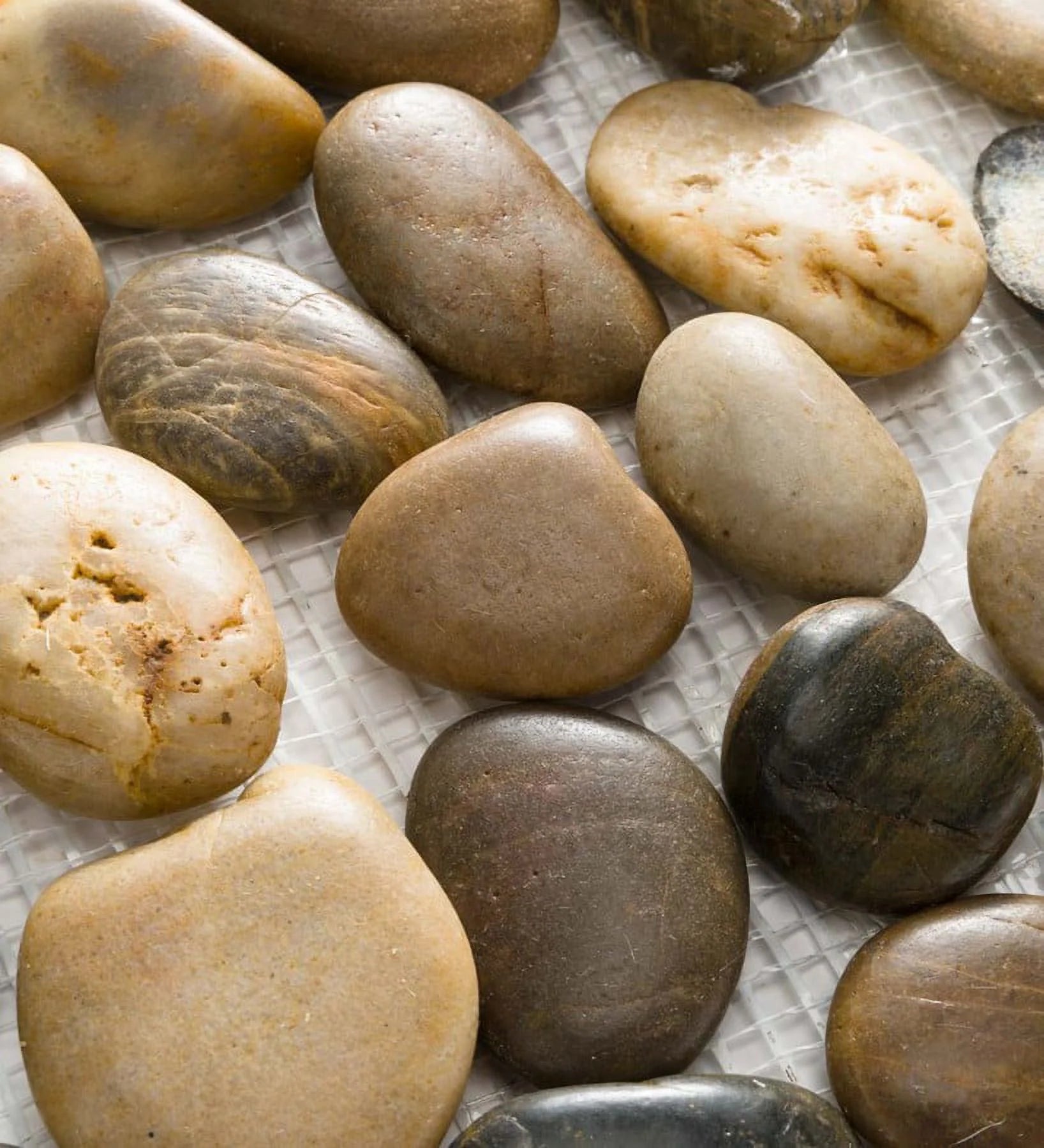 Set of 3 Natural River Rock Stepping Stones O69611
