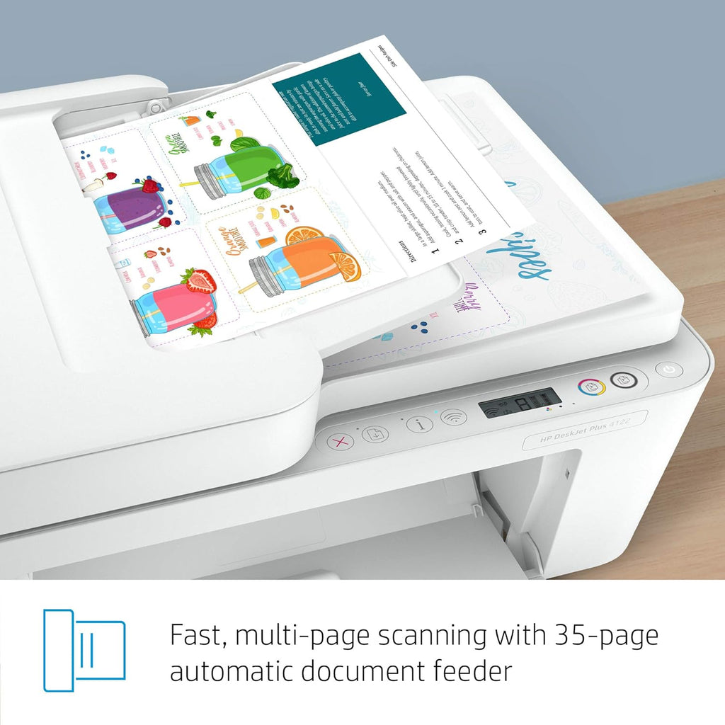 HP DeskJet Plus 4122 All-in-One Printer, Wireless Printing, Instant Ink Ready, Renewed V1003
