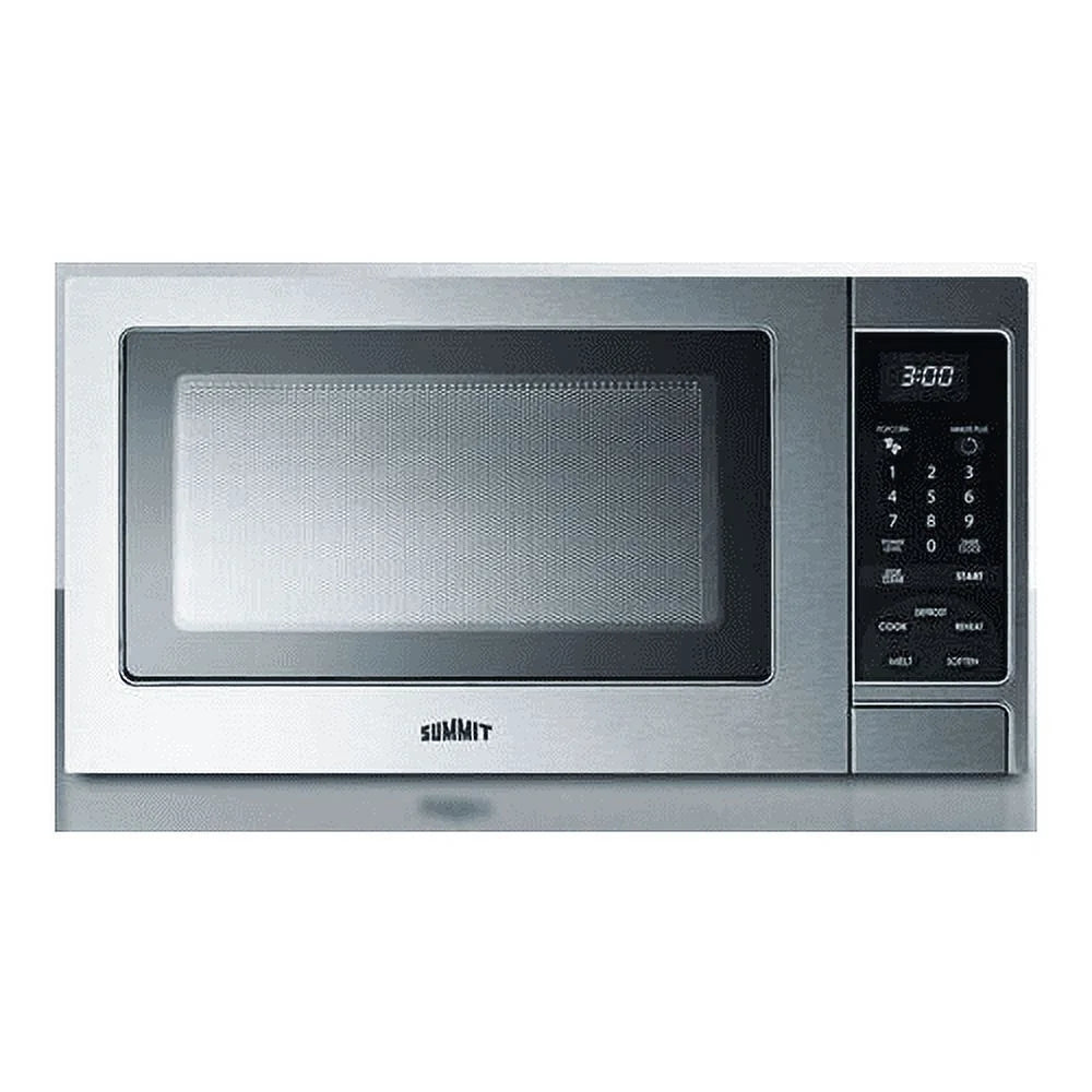 19 inch Compact Microwave With 900 Watts; Digital Touchpad; Brushed Stainless Steel Cabinet; Glass Turntable E262998