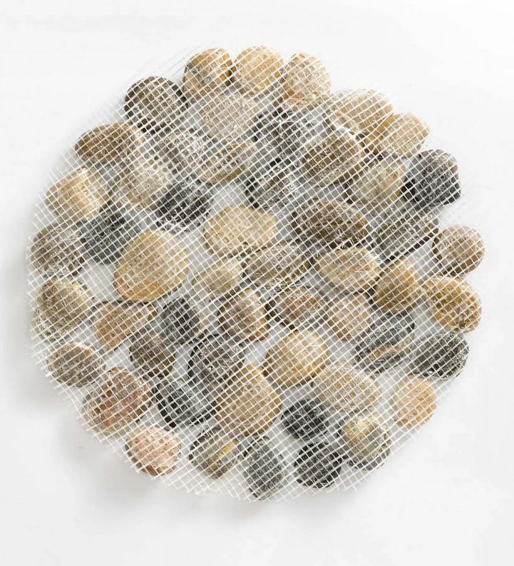Set of 3 Natural River Rock Stepping Stones O69611
