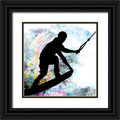 26x26 Black Ornate Wood Framed Art Print Y5632