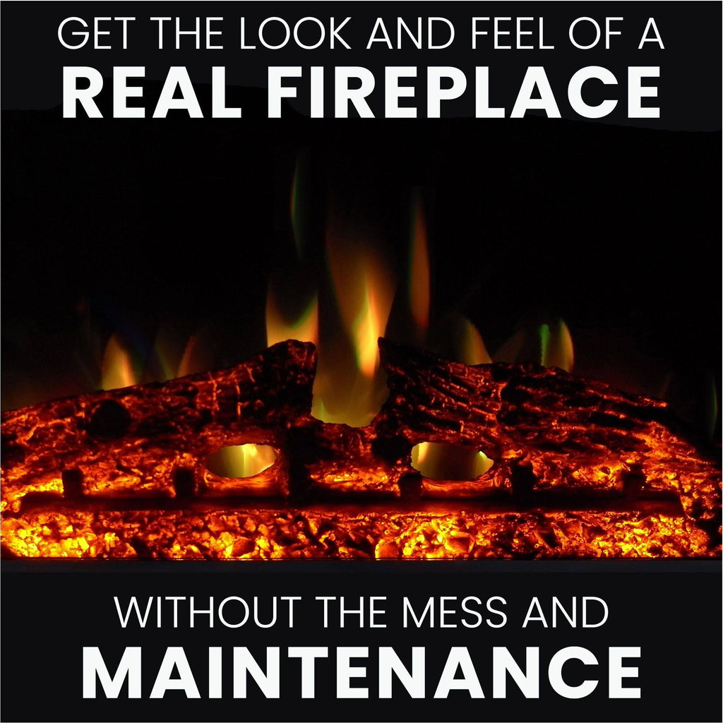 Teak Electric Fireplace Mantel D710