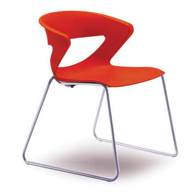 Orange Sled Base Guest Chair P2028