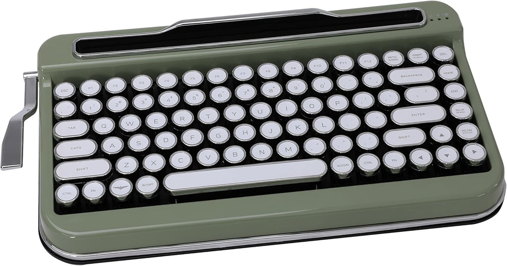 White Chrome Keycap Bluetooth Keyboard V599