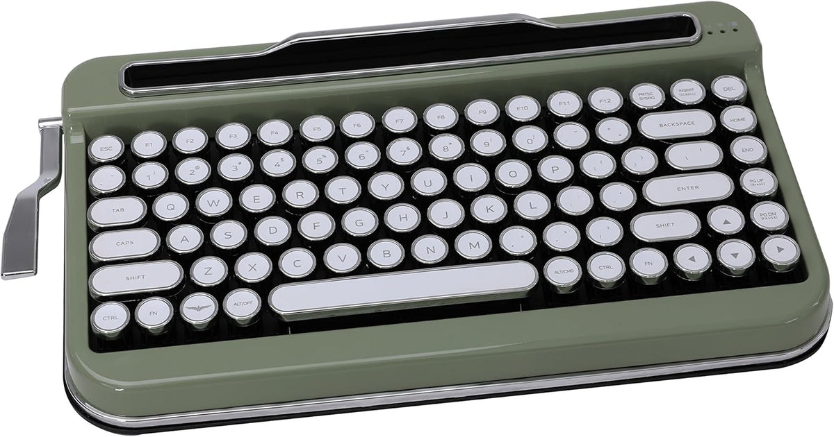 White Chrome Keycap Bluetooth Keyboard V599