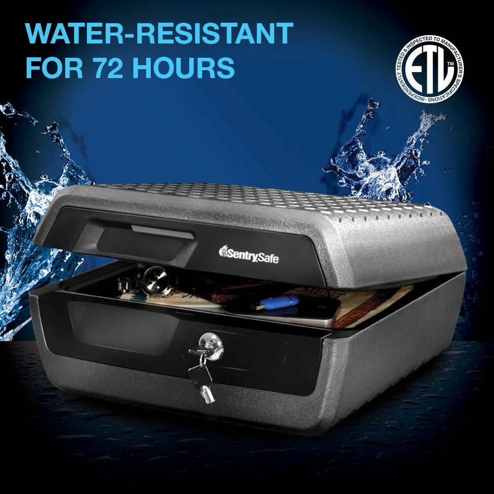 Fire and Water-Resistant Box Safe with Key Lock 0.36 cu. ft. G6688