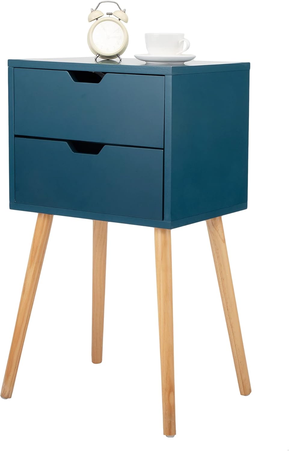 Blue 2 Drawer Wood Nightstand Z148271