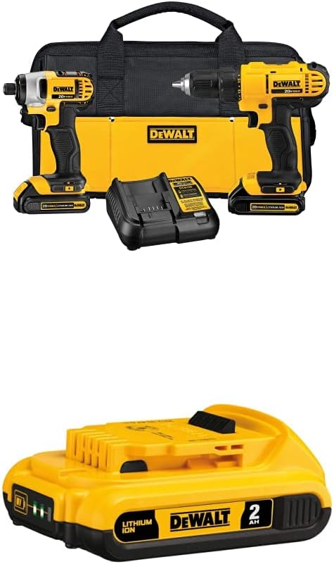 Cordless Drill Combo Kit, 2-Tool, Yellow/Black K570