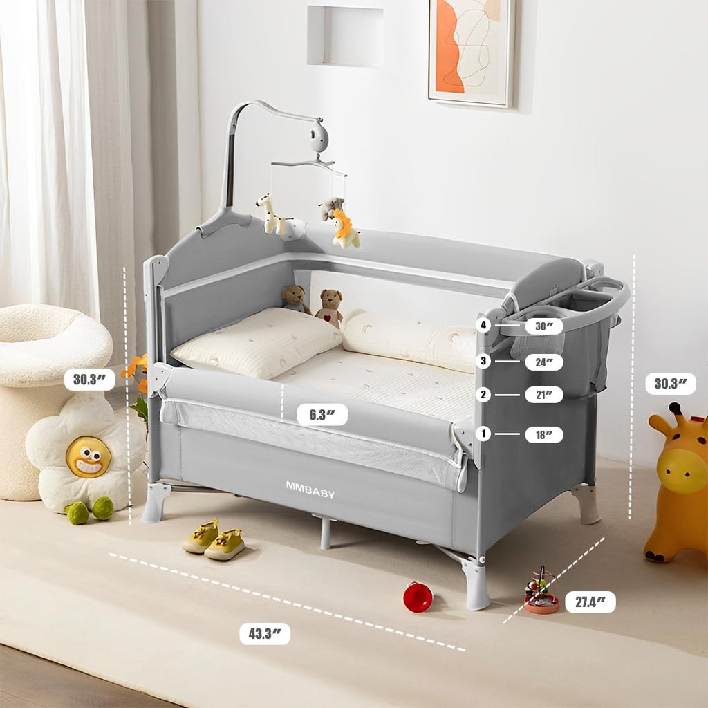 5-in-1 Portable Crib with Carry Bag M12674