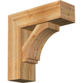 8x22W x 24x22D x 24x22H Rough Sawn Bracket with Offset Brace, Western Red Cedar M5699