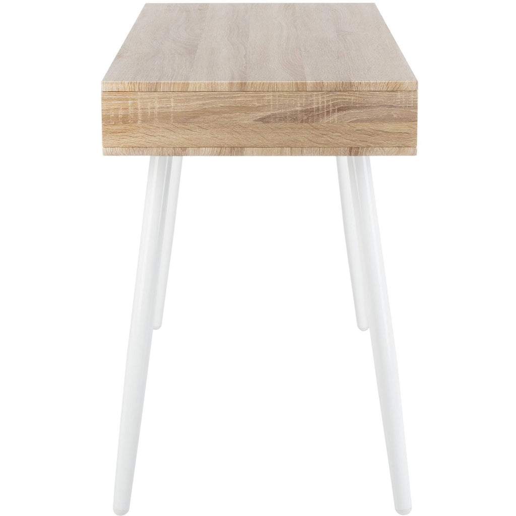 Natural/White 1 Drawer 1 Shelf Desk U665874
