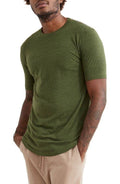 Cedar Green Tri-Blend Scallop Crewneck T-Shirt S35042