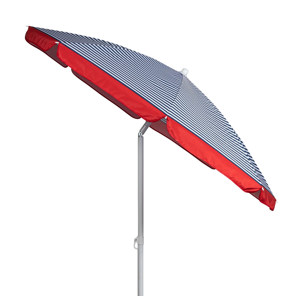 Blue Pinstripe Pattern Portable Beach Umbrella L4707