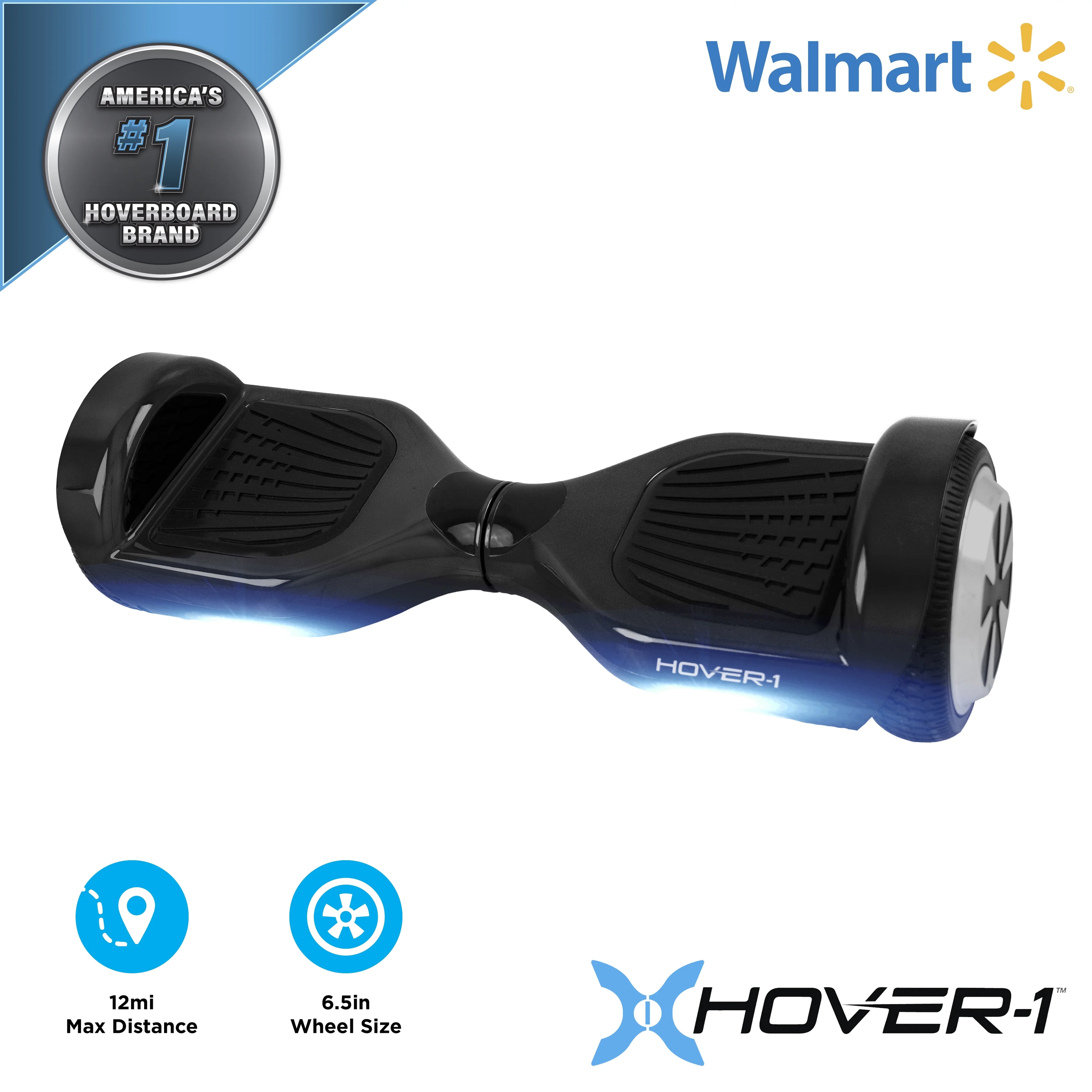 Black Electric Hoverboard with 6.5" Wheels W709