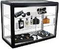 Black Tempered Glass Display Showcase with 2 Shelves B500191