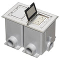 Nickel Two Gang Floor Box H74784