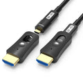 8K Fiber Optic HDMI Cable 100ft with Dual Micro HDMI and Standard HDMI Connectors N2371
