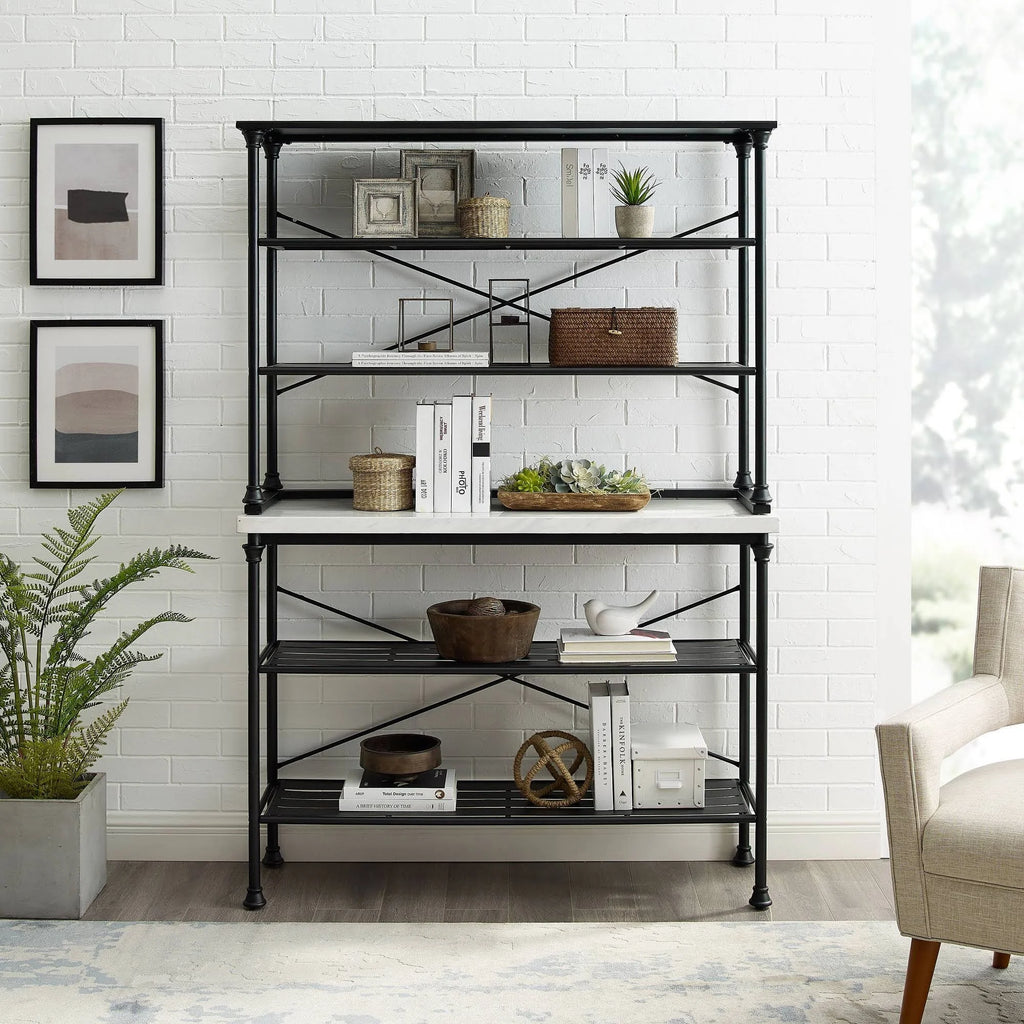 2 Piece Black Baker's Rack Set U753086