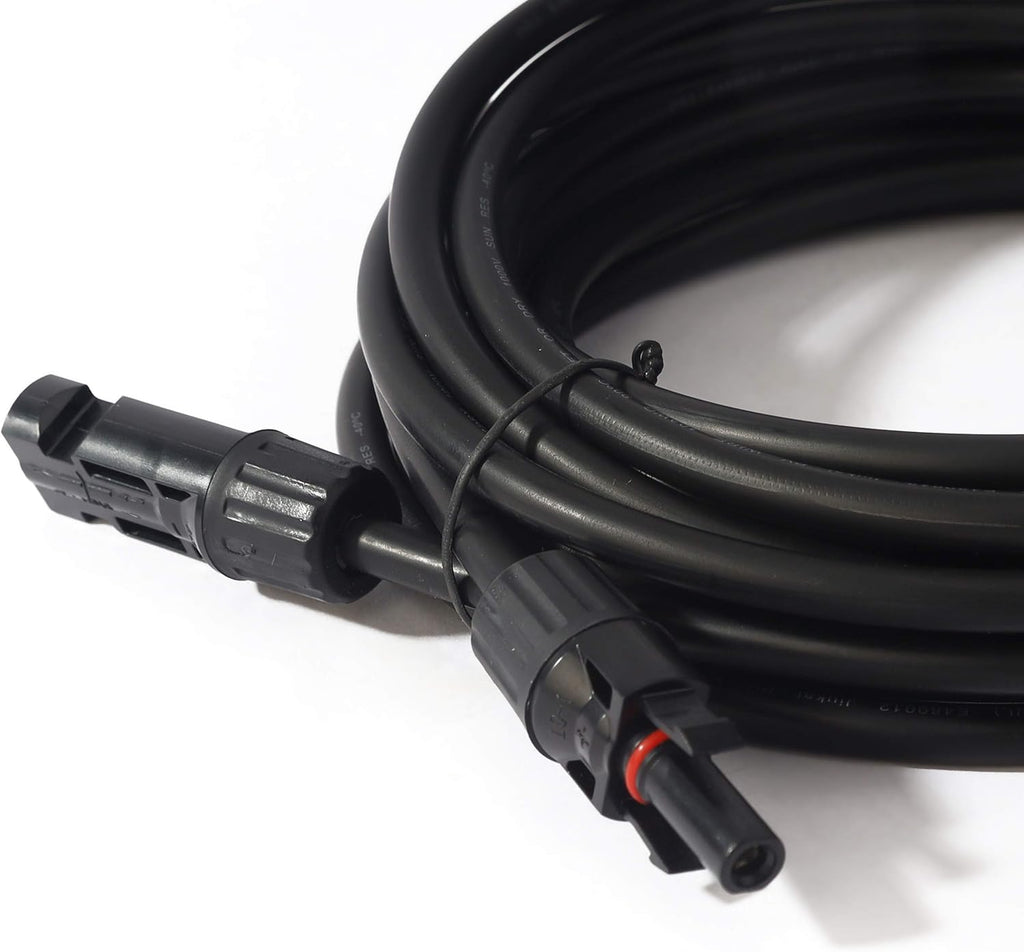 10AWG 20ft Solar Extension Cable with Female and Male Connectors, Pack of 2 L7388