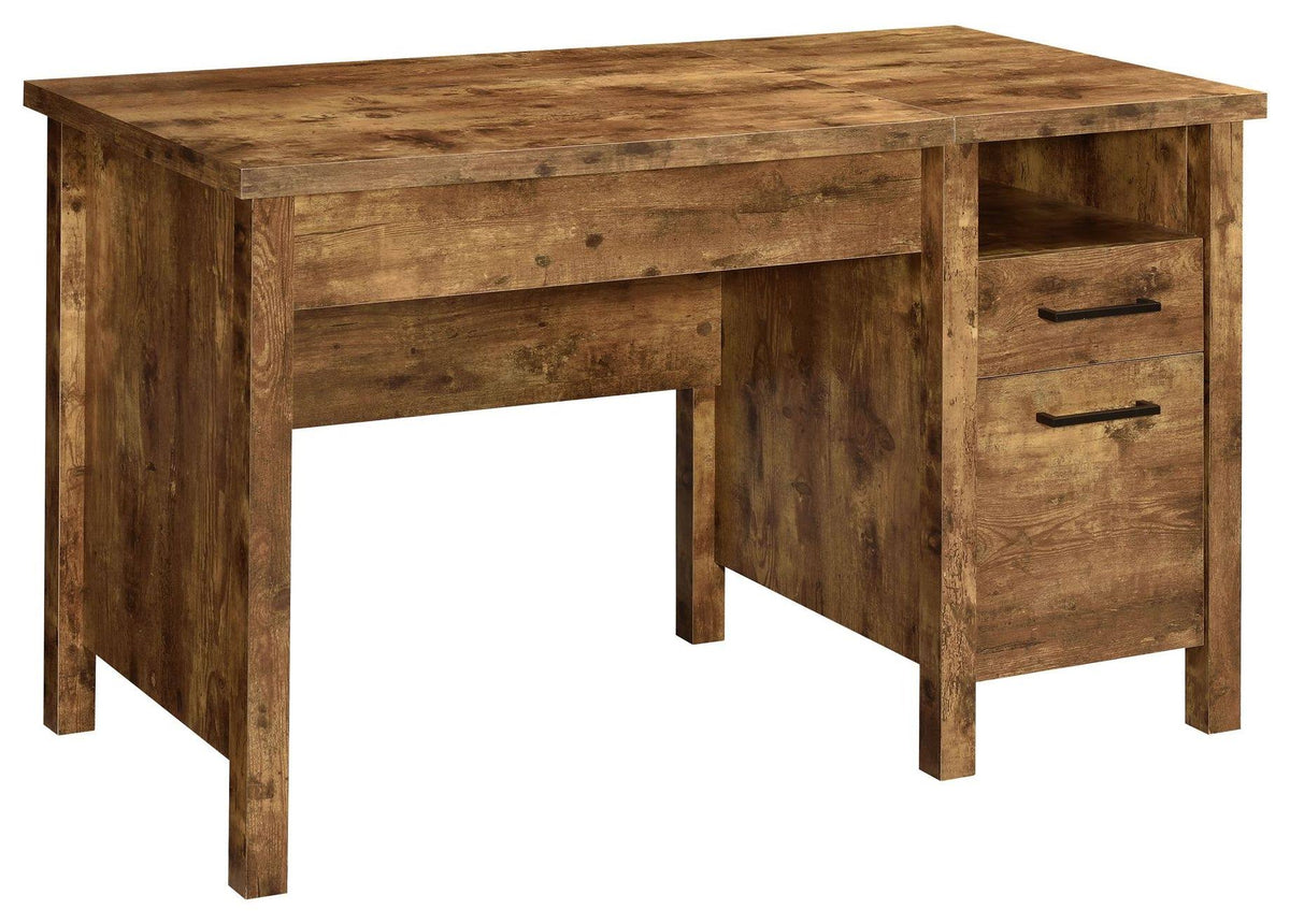 Antique Nutmeg Lift Top Office Desk E46490