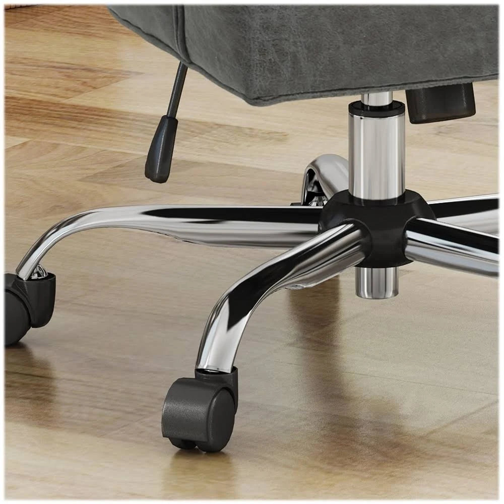 Slate Microfiber and Chrome Office Chair P868