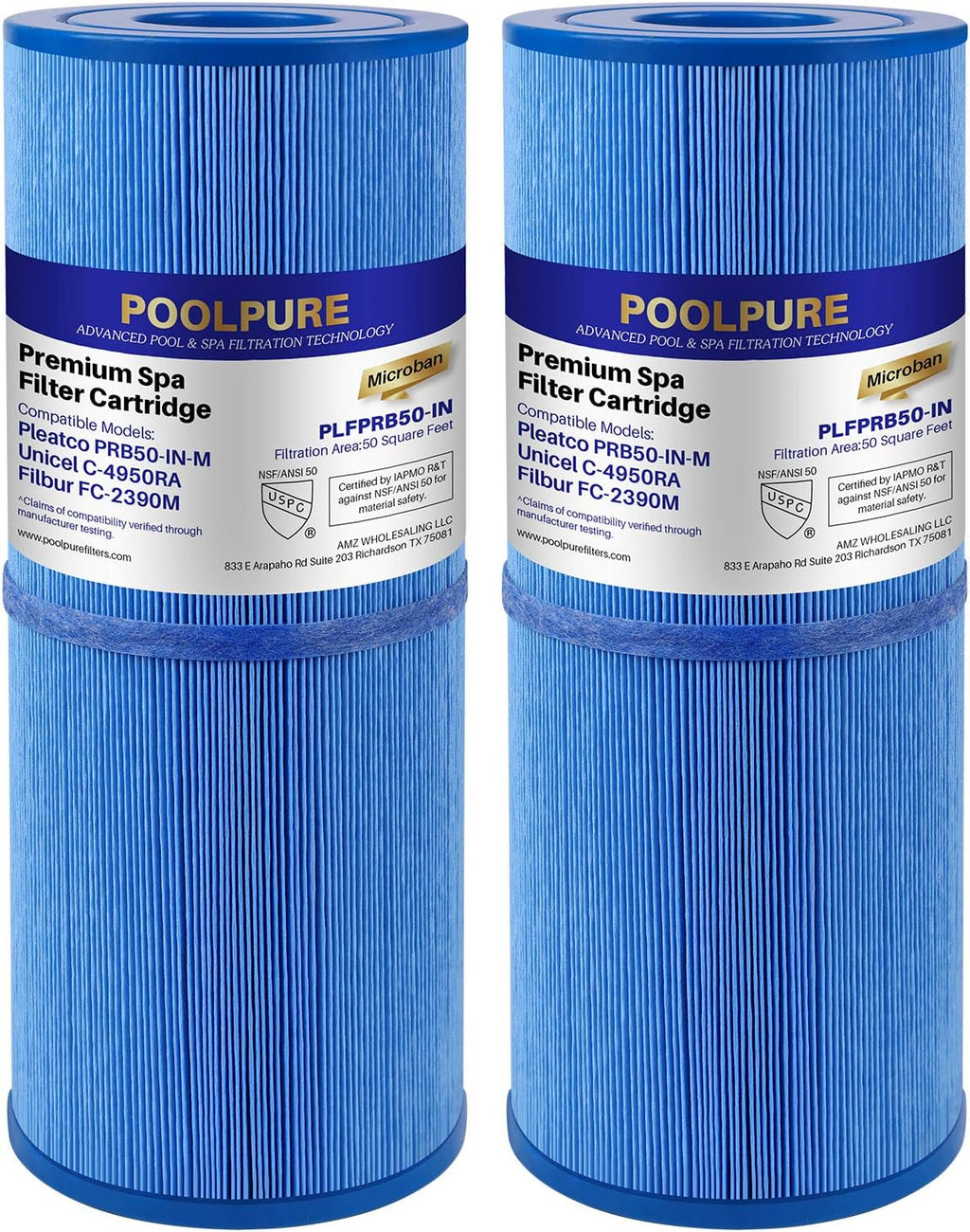2 Pack 5X13 Hot Tub Filter Z1149