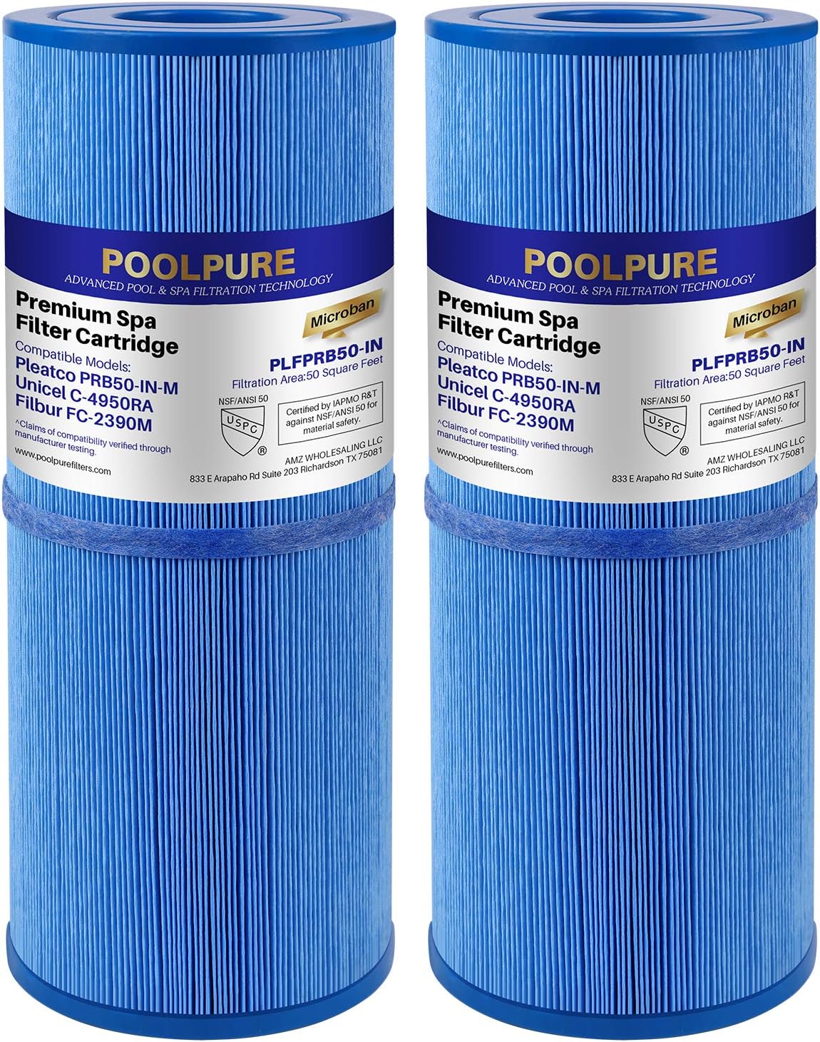 2 Pack 5X13 Hot Tub Filter Z1149