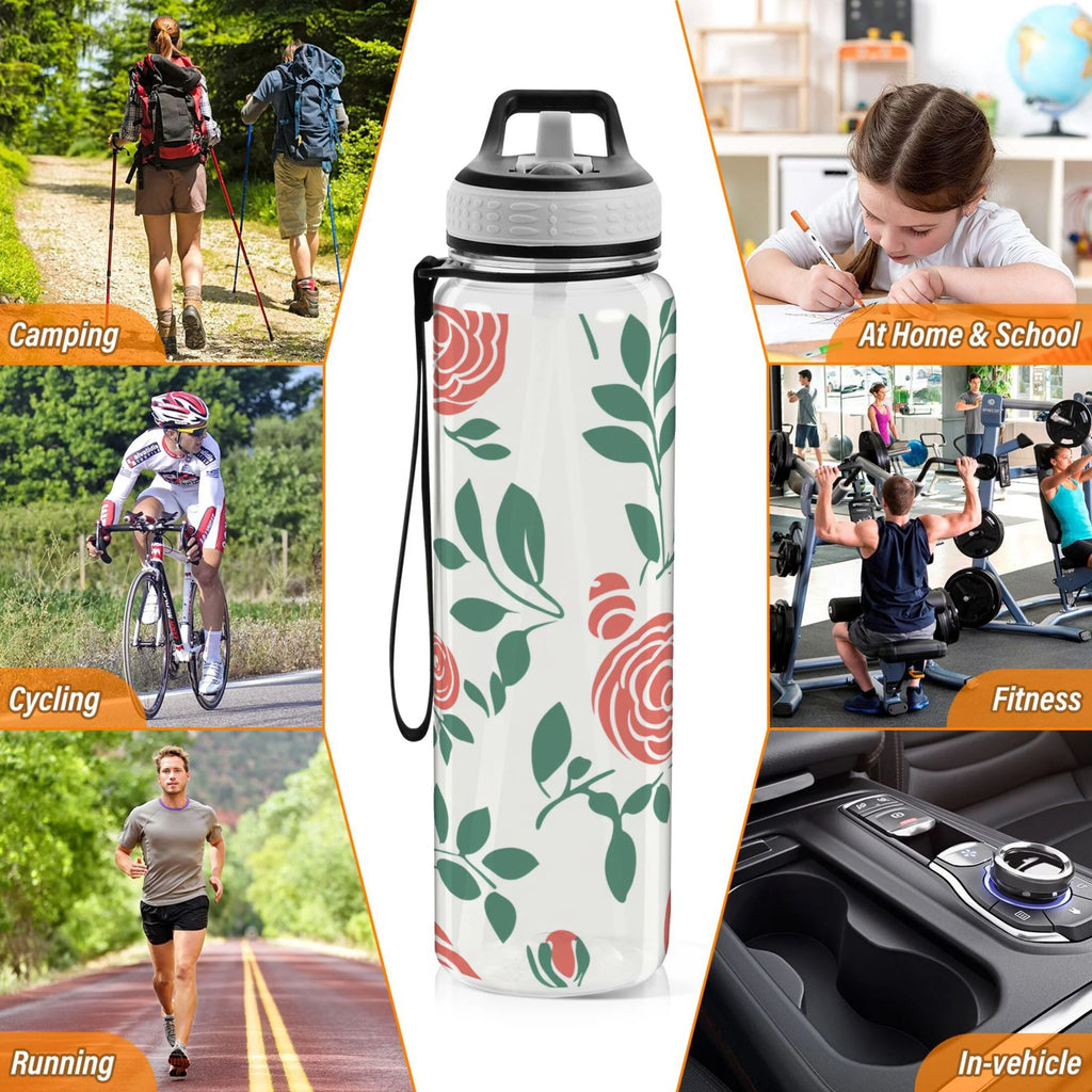 32oz Tritan Sports Water Bottle with Straw J427