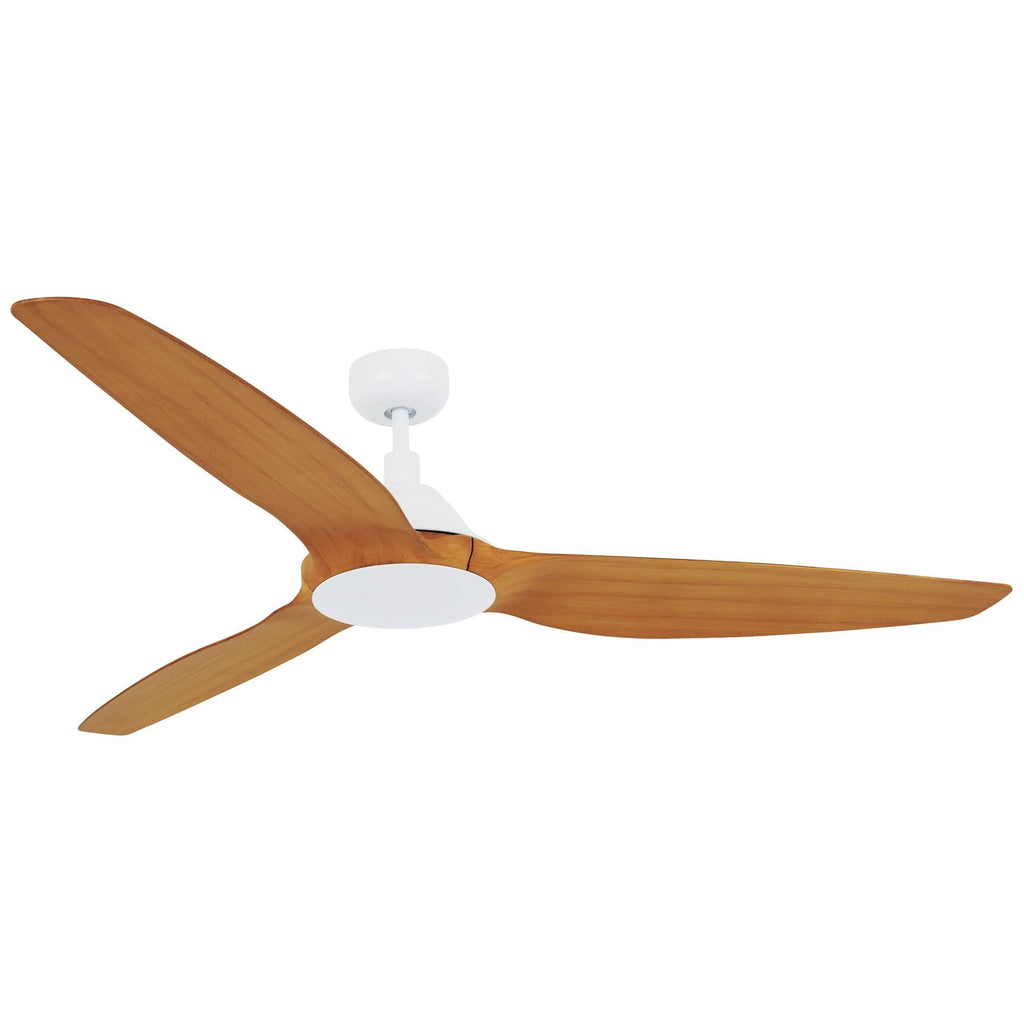 60 in. White & Teak DC Ceiling Fan D45339