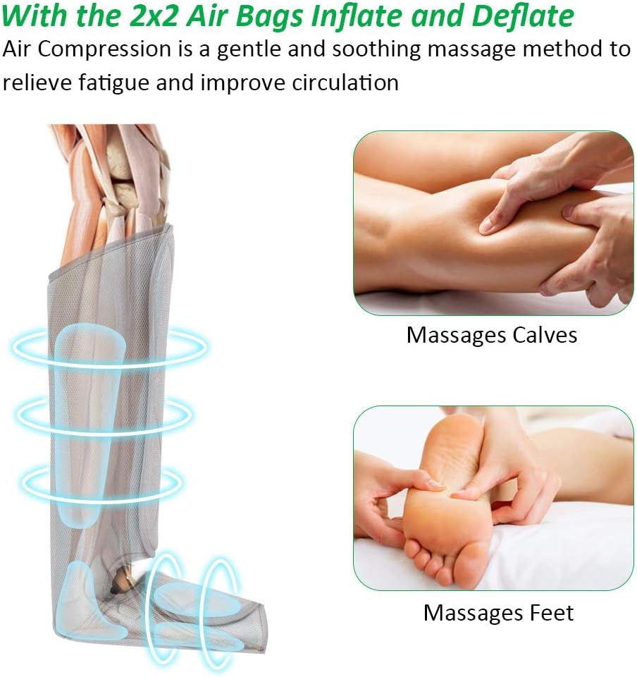 Air Compression Foot and Calf Massage Machine with Heat H4997
