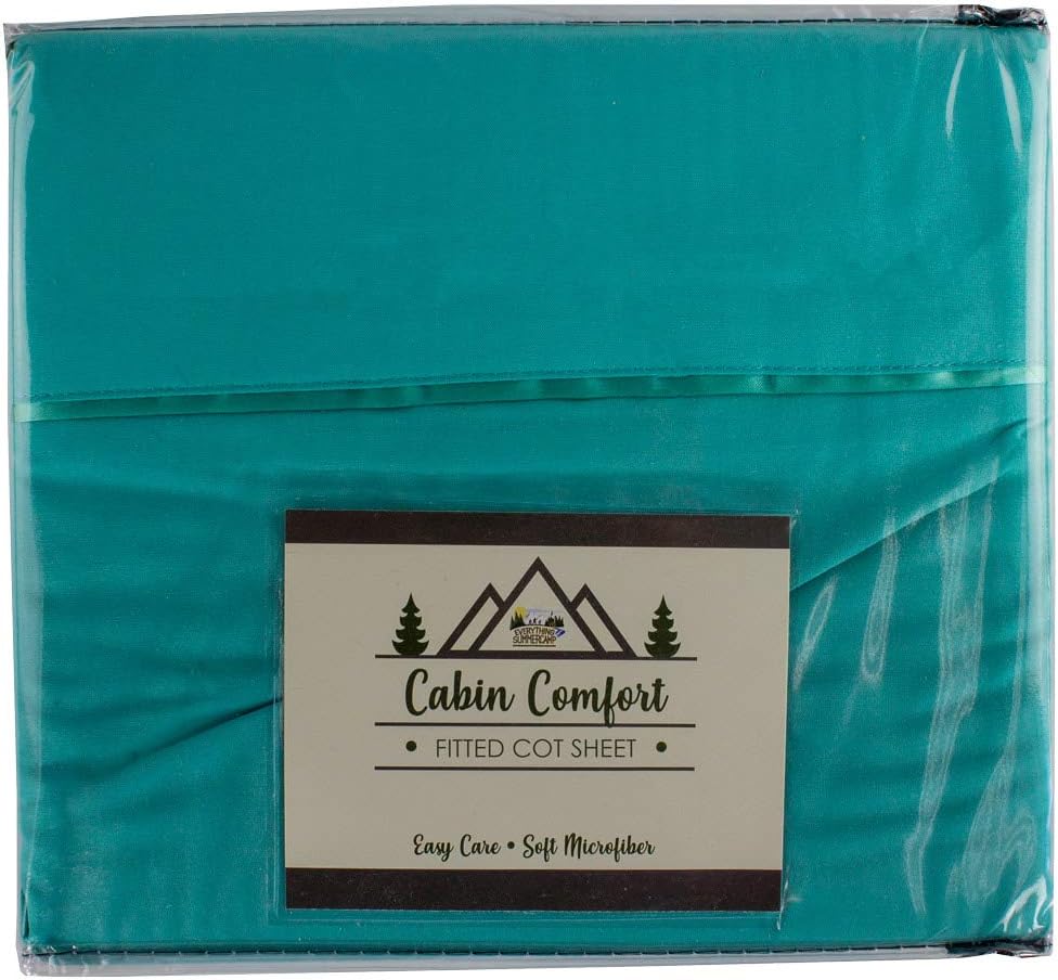 Cot Sheet for Camping and RV Cots, 72 x 28 Inches, Chocolate, Pack of 2 J9606