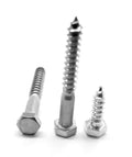 3/8x22-7 x 4x22 Hex Lag Screw Stainless Steel 316 Pk 50 A245749